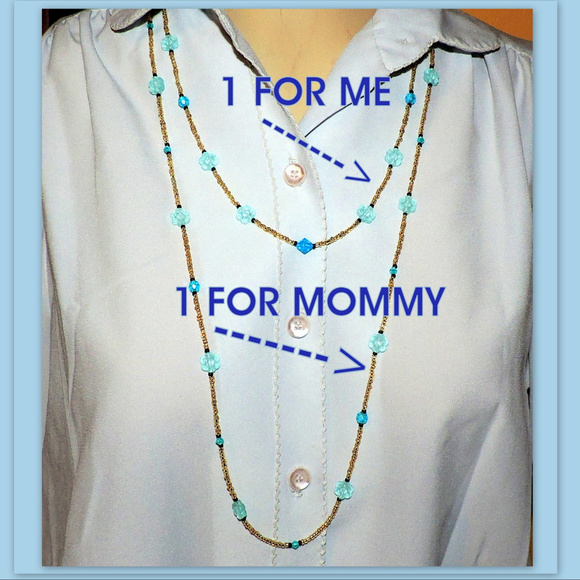 2 NECKLACES Mommy and Me .. 2 Matching Necklaces w/ Bracelets - Picture 4 of 11